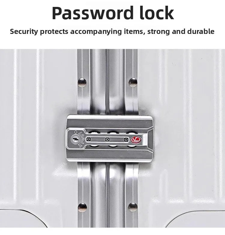 Magnesium Aluminum Alloy Luggage Set, 20" Carry-On & 28" Travel Suitcase with TSA Lock, Lightweight Durable