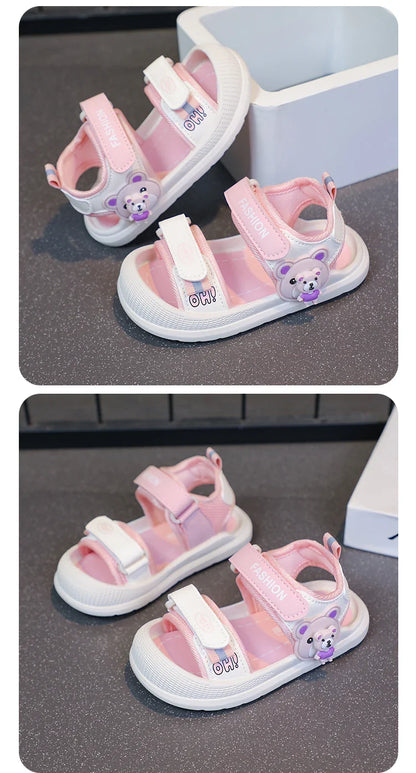 Toddler Sandals For Baby  Boys Girls Sandals Soft-soled Cartoon First Step Footwear For Infant Kids Trend Fashion