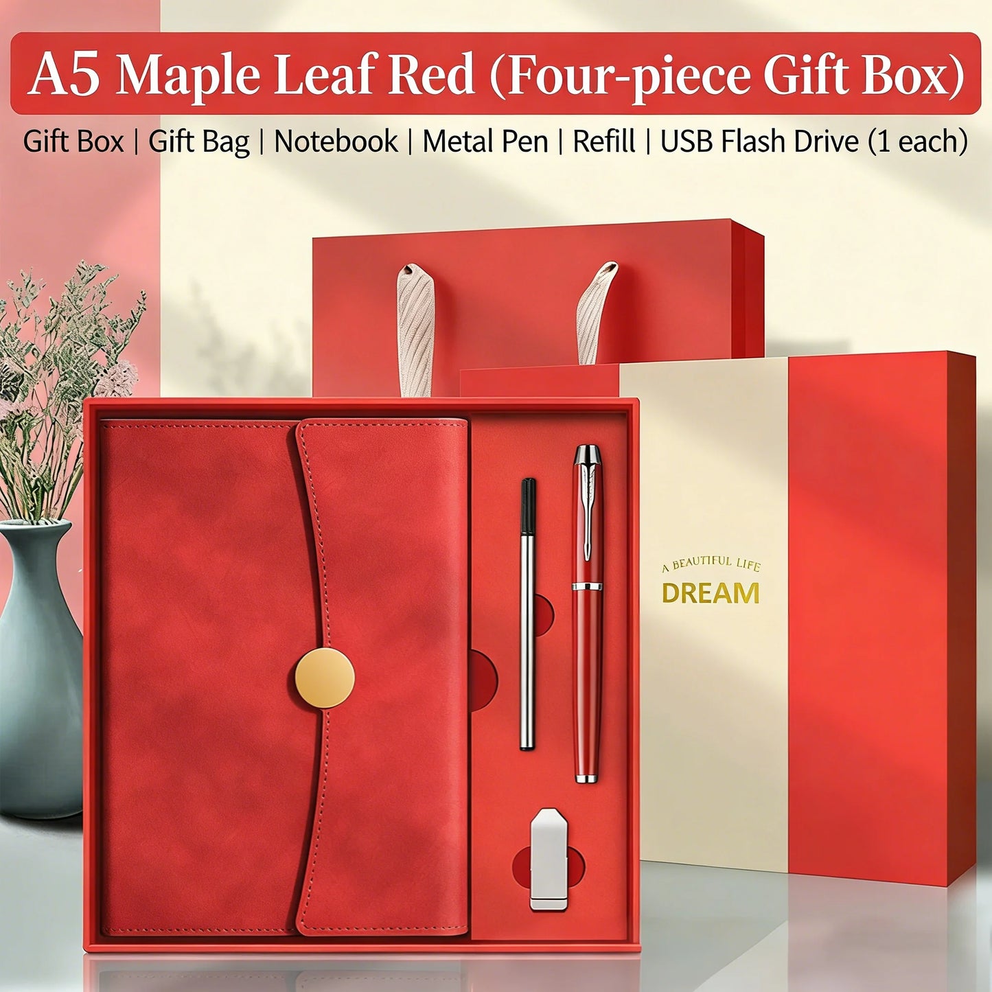 New Product Notebook Gift Box Set Custom Logo Souvenir Business High-end Notepad Gift Box Set Holiday Gift for Friends