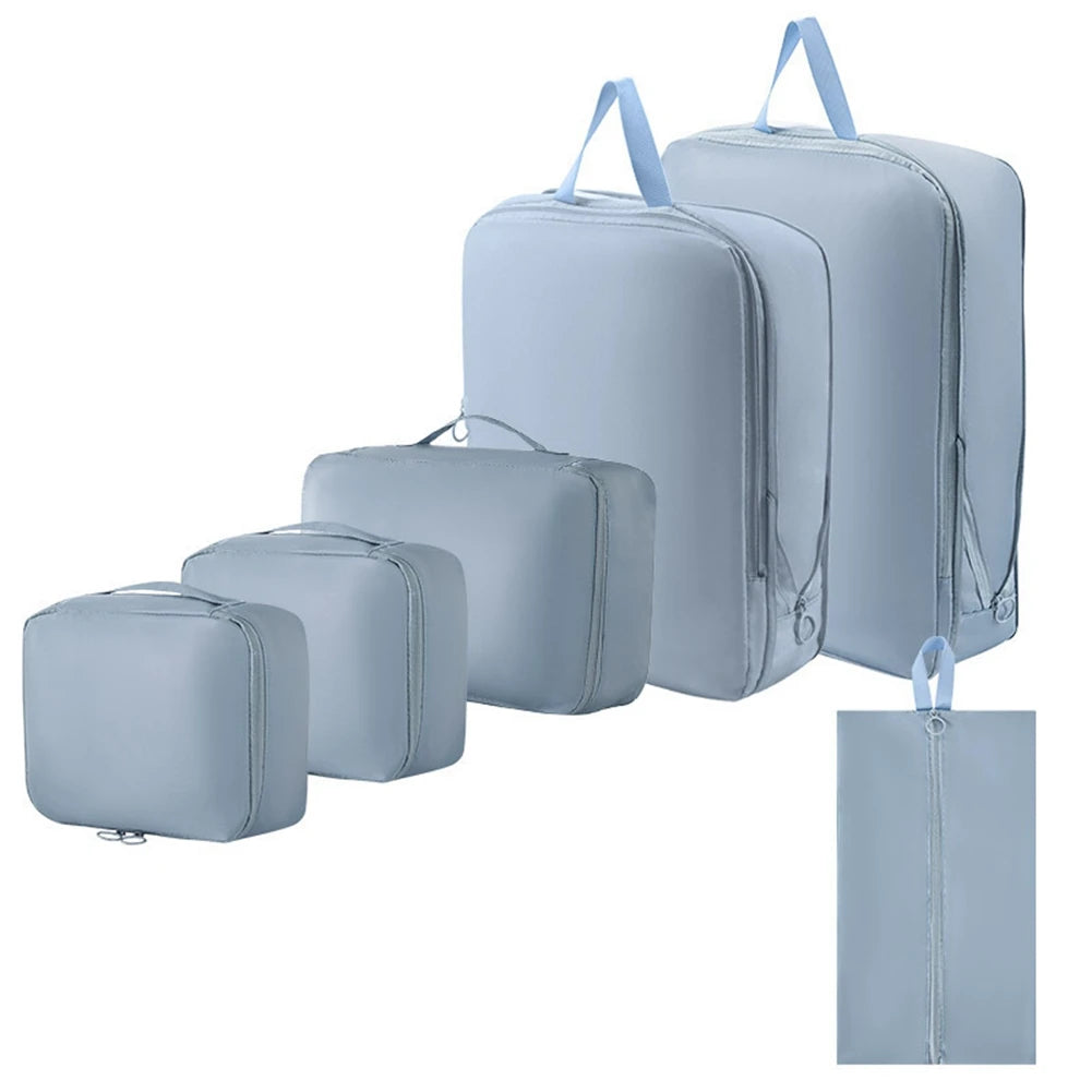 AT21-For Luggage And Clothing Classification 6-Piece Compress Pclothes Storage Bag-Durable Design