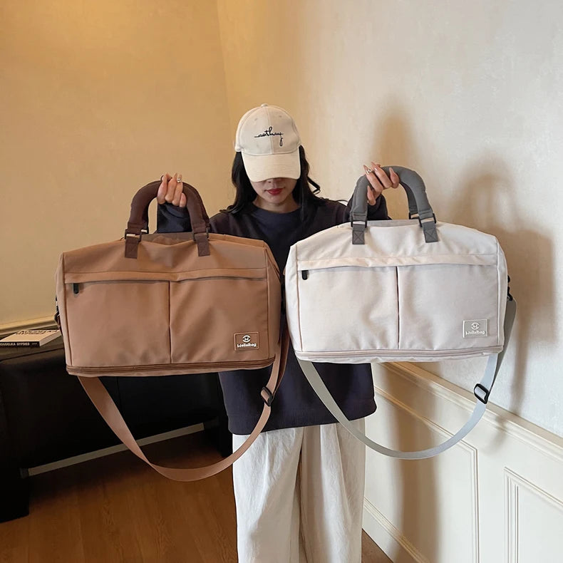 Women Travel Luggage Shoulder Bags Casual Outdoor Travel Short  TripTote Bag Portable Commuting Gym Fitness Sports Handbag