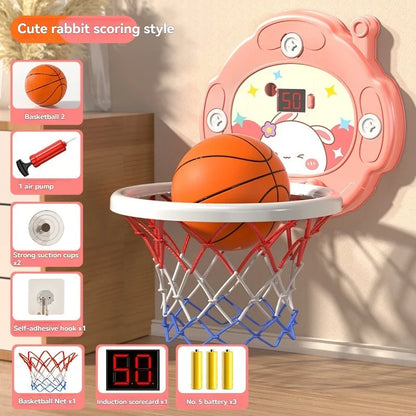 New Children's Basketball Frame Indoor Shooting Hanging Baby Basketball Stand 1-5 Year Old Baby Home Ball Toy No Punching