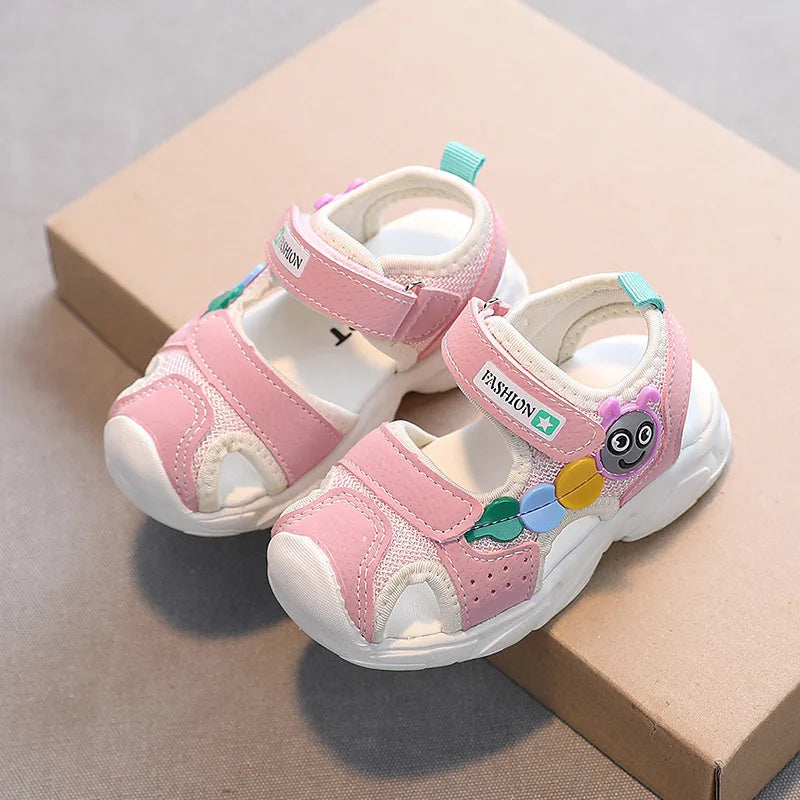 Girls Kids Sandals Soft Comfortable Closed Toe Protective Sandals,Cartoon Colorful Cute Shoes Kids Summer Boys Girls