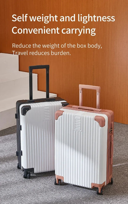 100% Aluminum Magnesium Alloy Luggage Trolley - 20-28 Inch Carry-On With Cup Holder | Lightweight Travel Suitcase