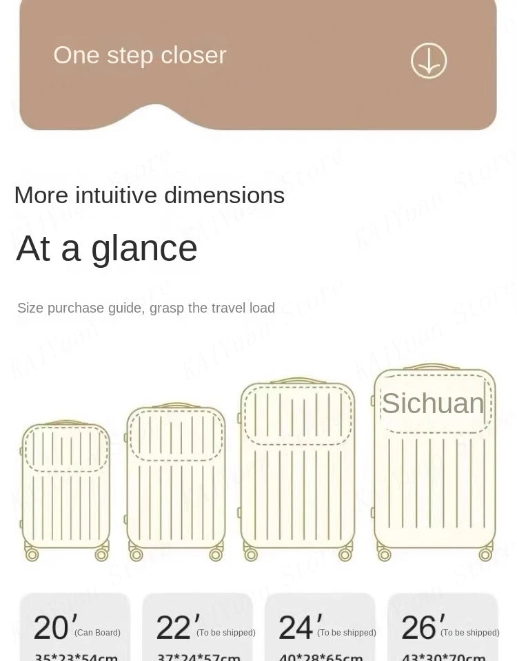 Front Opening Wide Handle Suitcase 20 inches Carry-on Cabin Suitcase Multifunctional Travel Luggage Zipper Aluminum Frame