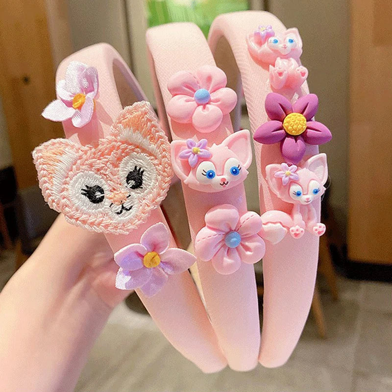 Disney Linabell Hair Hoops Sweet Three-dimensional Cartoon Pattern Hairband Girl Daily Party Wear Gift Hair Accessories