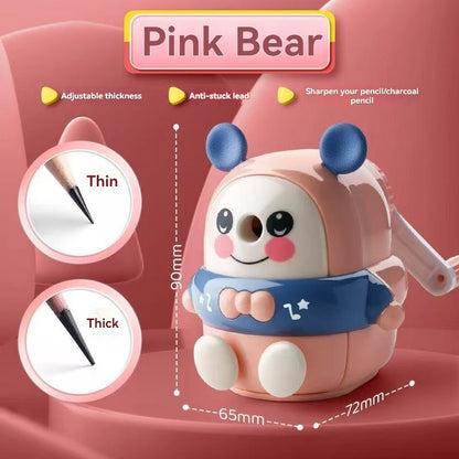 Elementary School Student Pencil Sharpener and Cranked Pencil Sharpener Rolling Pencil Sharpener Automatic Lead Feeding Durable