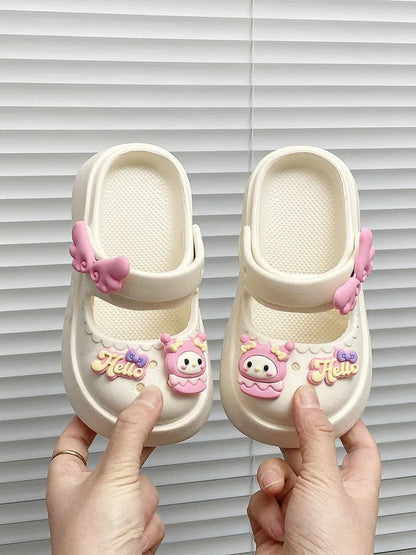 Girls Cute Slippers Summer New Kids Princess Shoes Girls Indoor Outdoor Sandals