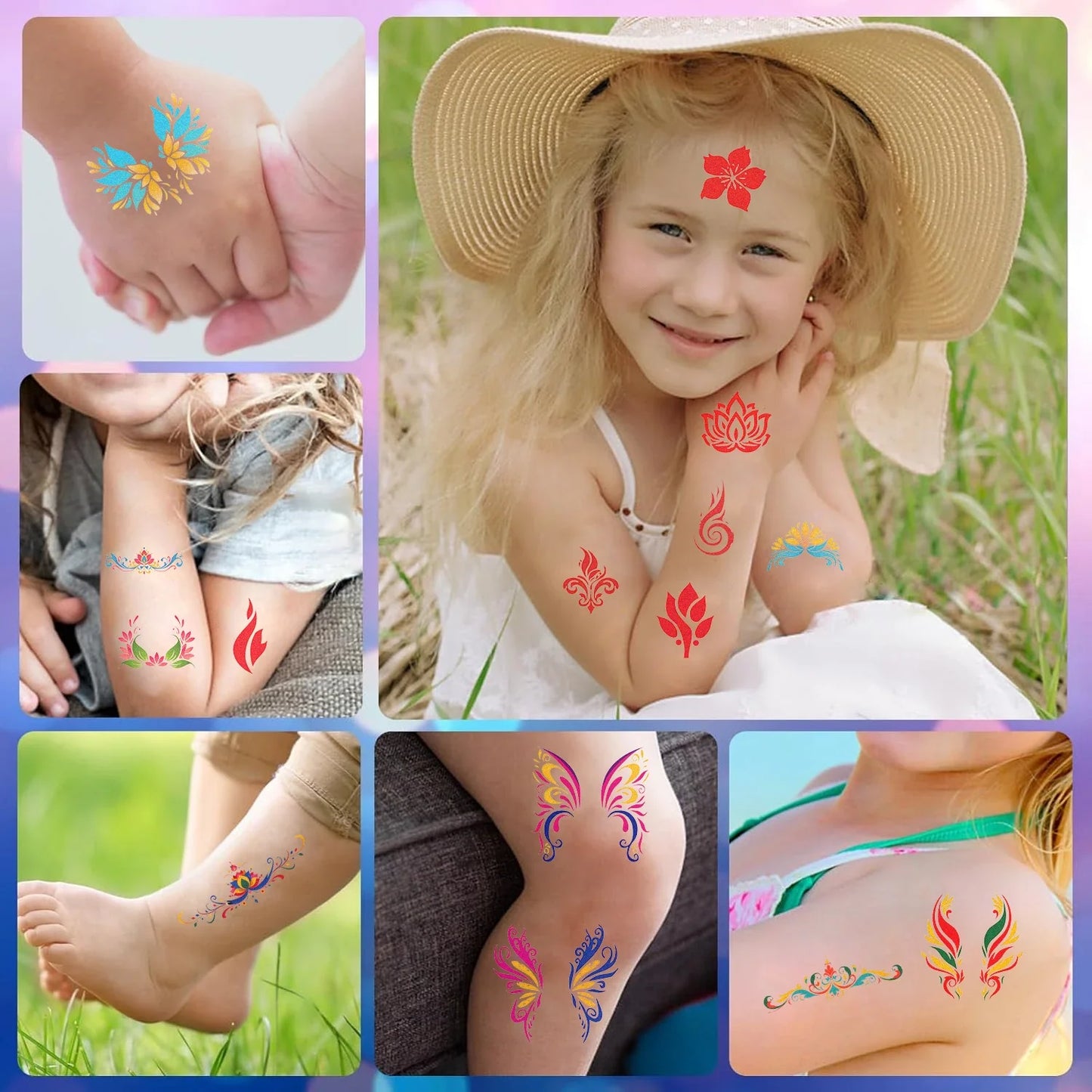 10 sheets Dunhuang eyebrow tattoo stickers ancient style Hanfu waterproof performance face forehead printed tattoo stickers