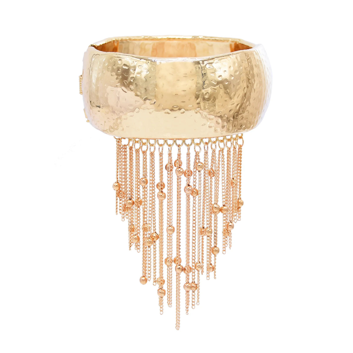 Trendy Simple Bead Chain Tassel Bracelet for Women New Hip Hop Rock Exaggerated Festival Party Wide Bracelet Jewelry Accessories