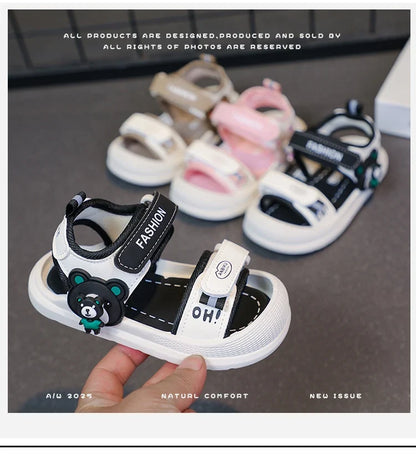 Toddler Sandals For Baby  Boys Girls Sandals Soft-soled Cartoon First Step Footwear For Infant Kids Trend Fashion