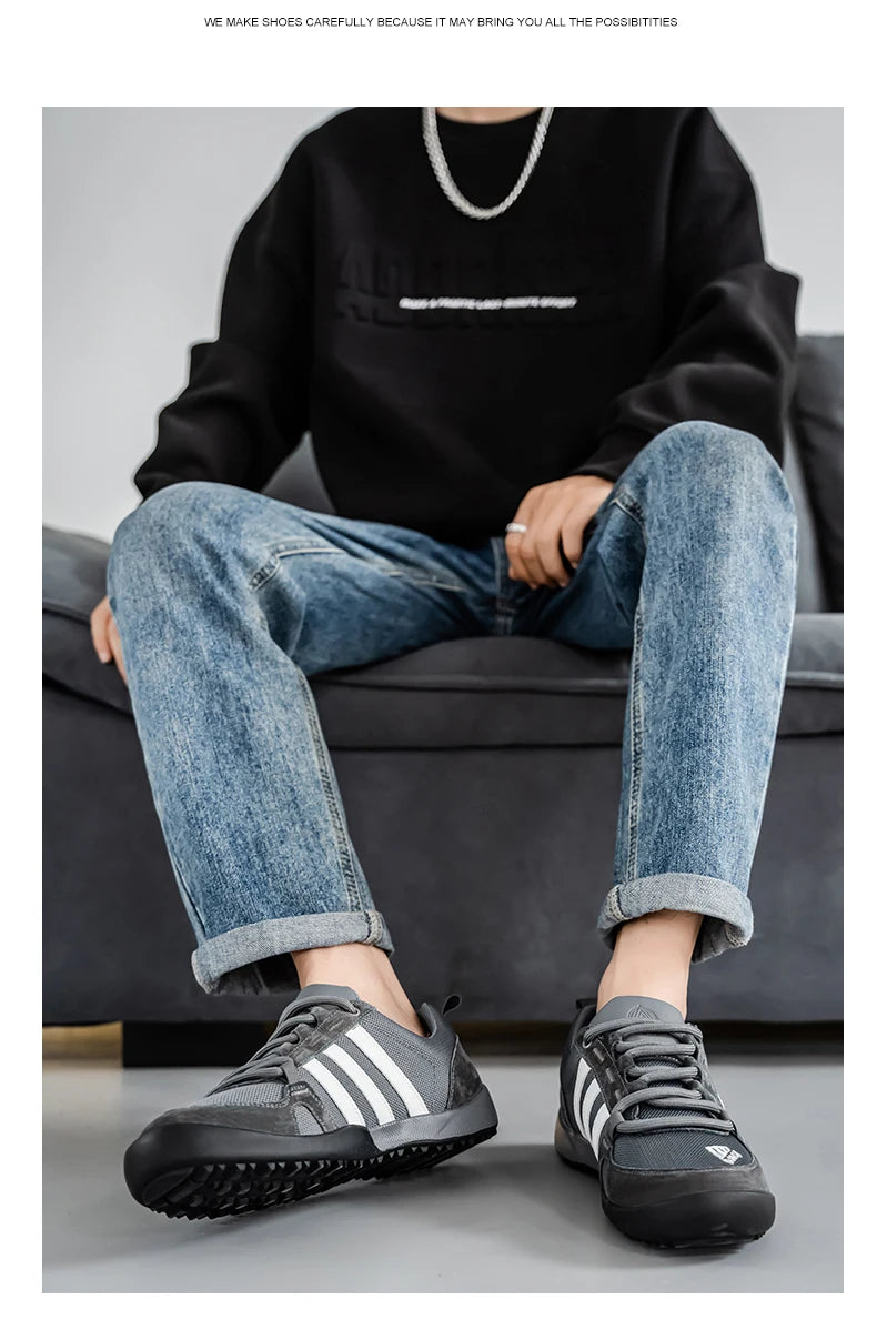Men's Shoes Fashion Versatile Breathable Board Shoes Thick soled Trendy Casual Shoes ( Available )