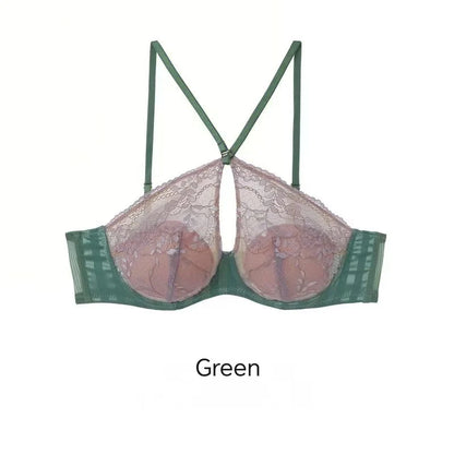 New Sexy Lingerie For Women Thin Large Chest To Show Small Chest Spicy Girl Bra Set Push Up Anti-sagging Bra