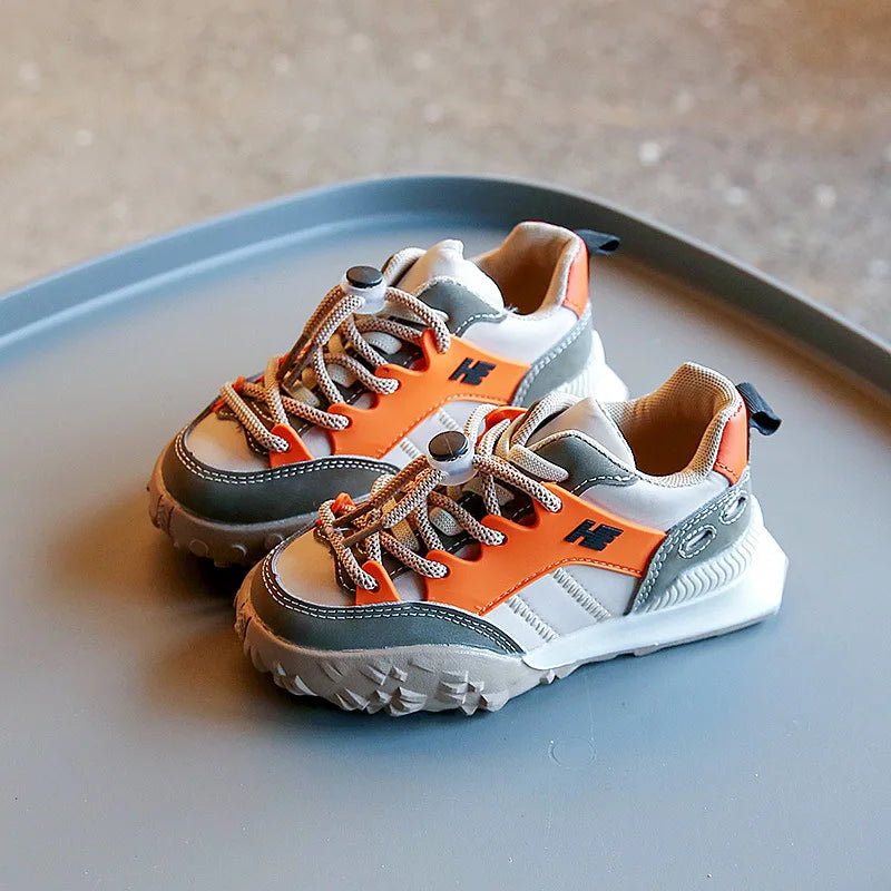 Children Sport Shoes Winter Autumn Baby Cotton Shoes Girls Fashion Color Matching Clunky Sneakers Boys Warm Soft Running Shoes