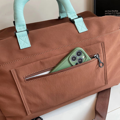 Large Capacity Travel Bag, Lightweight Short-Distance Boarding Bag, Dry and Wet Separation, Crossbody Fitness Bag, Luggage Bag