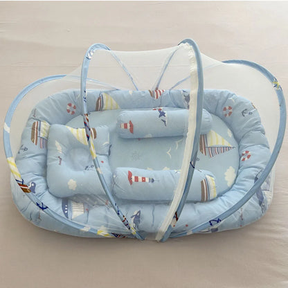 Multi-Function Travel Baby Nest Portable Baby Bed Crib Foldable Babynest Bassinet Infant Sleeping Children's Bed with Mosquito