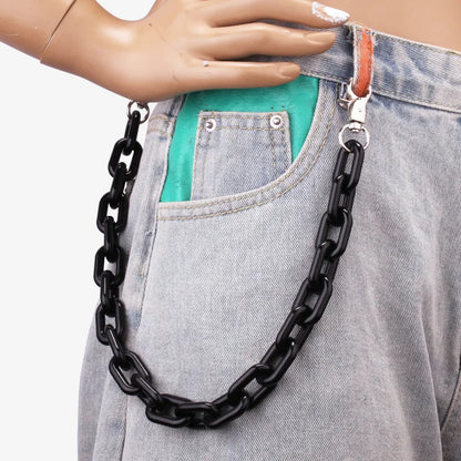 Women Cute Waist Chain Multicolor Acrylic Flower Pants Trousers Chain Punk Jewelry