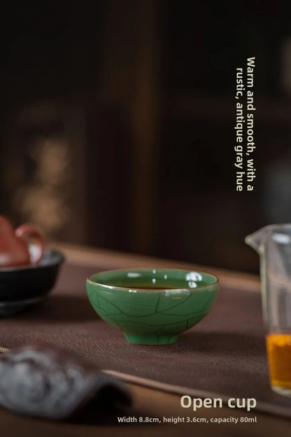 5 Famous Kilns Master Cup Tea Cup Set Kung Fu Tea Ware Tea Bowl Gift Box Home Ceramic Tea Tasting Cup Souvenir