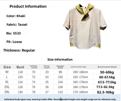 Faionable Color Blo Men's T-irt Casual Lightweight ort Sve Hoodie Polyester Fiber Spring Summer Trendy Workwear (Available)