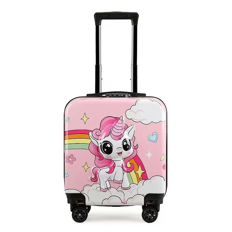 Children's Trolley Case Universal Wheel Cartoon Animal Portable Luggage Multi Function Boarding Case