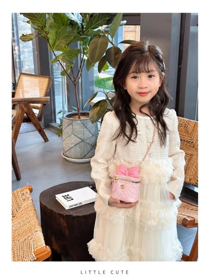 Children Bag New Girl Crossbody Bags Fashion Chain Bags Bow Shoulder Bags Versatile Girl Bag Sweet Princess Bag mochila infantil