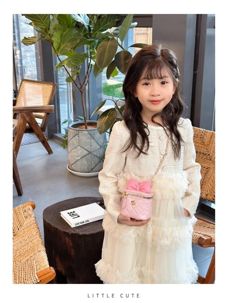 Children Bag New Girl Crossbody Bags Fashion Chain Bags Bow Shoulder Bags Versatile Girl Bag Sweet Princess Bag mochila infantil (Available)