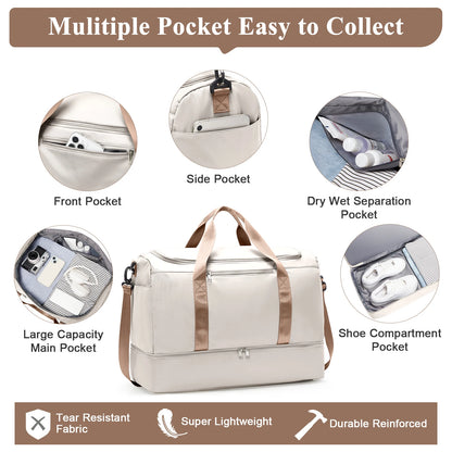 Travel Bags for Luggage Handbag Large Capacity Tote Bag Airport Carry-On Luggage, Business Trip & Vacation Bag for Women/Men