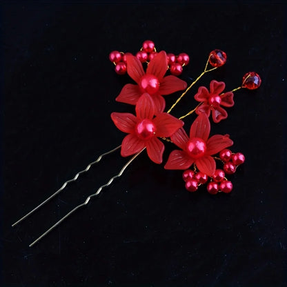 Hair Pins Hair Accessories For Women Wedding Accessories Hair Clips Jewelry Pearl Rhinestone Flower Hair Clip Pins Headpiece