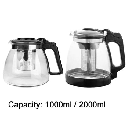 Glass Teapot with Tea Strainer Large Capacity Water Container Chinese Traditional Kung Fu Teaware Tea And Water Separation