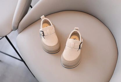 Kids Casual Shoes Round Toe Soft Sole Toddler Shoes Spring Autumn New Non-slip Children Leather Shoe Vintage Baby Walking Shoes