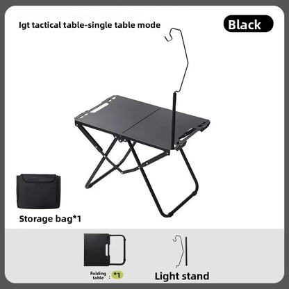 Outdoor for Camping IGT Tactical Table High-Density Carbon Steel Lightweight Tea Table Multifunctional Quick-Open Folding Desk