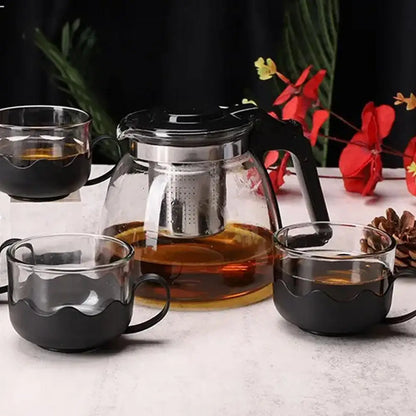 Glass Teapot with Tea Strainer Large Capacity Water Container Chinese Traditional Kung Fu Teaware Tea And Water Separation