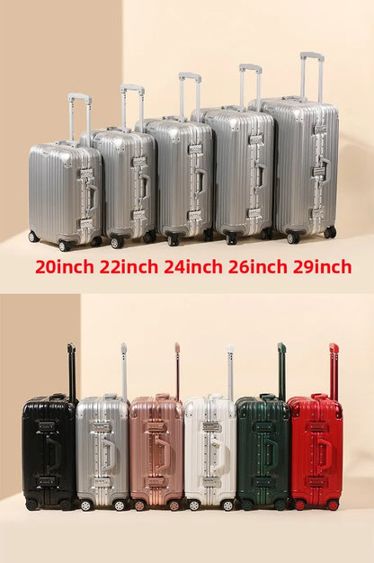 Magnesium Aluminum Alloy Luggage Set, 20" Carry-On & 28" Travel Suitcase with TSA Lock, Lightweight Durable