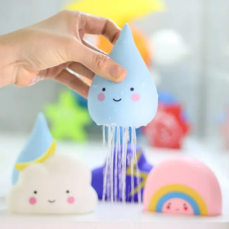 Baby Cloud Shower Bath Toy with spraying water feature for fun bath time and sensory play for babies and toddlers