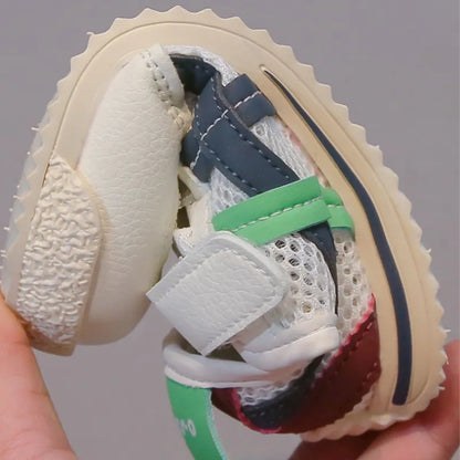 Children's Mesh Shoes Summer Autumn  New Breathable Mesh Boys Forrest Gump Shoes Casual Sports Girls' Board Shoes Green Brow