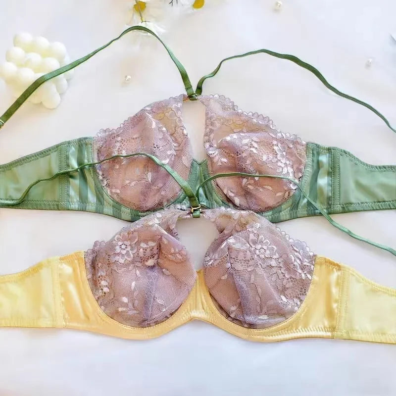 New Sexy Lingerie For Women Thin Large Chest To Show Small Chest Spicy Girl Bra Set Push Up Anti-sagging Bra