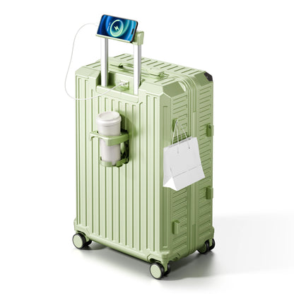 Luggage Unisex 20-inch Carry-On Suitcase 29-inch Large Capacity Aluminum Frame Travel Password Suitcase with Smooth wheels