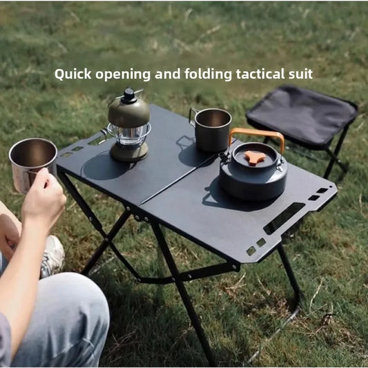 Outdoor for Camping IGT Tactical Table High-Density Carbon Steel Lightweight Tea Table Multifunctional Quick-Open Folding Desk