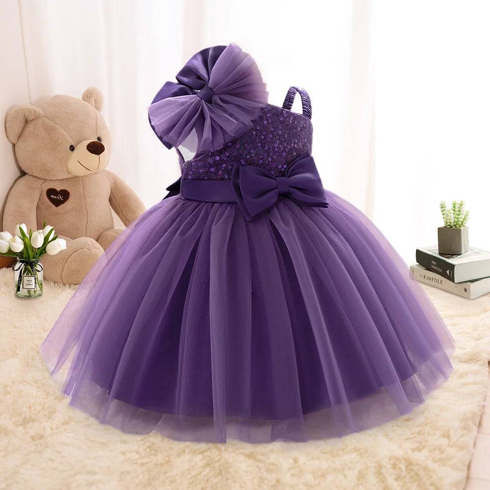 Fashion Flower Party Girls Dress Formal Birthday Princess Dresses for Girl Elegant Tulle Wedding Bridesmaids Evening Prom Gown