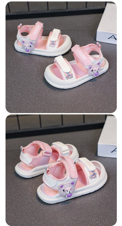 Toddler Sandals For Baby  Boys Girls Sandals Soft-soled Cartoon First Step Footwear For Infant Kids Trend Fashion