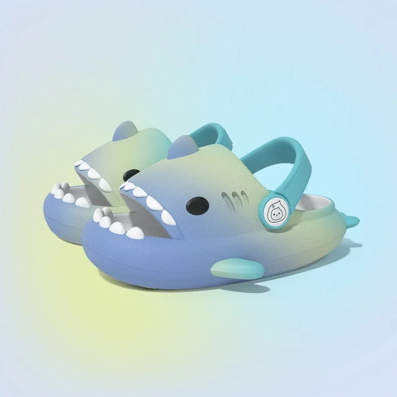 Gacimy Summer Cartoon Sandals For Children Fashion Shark Outdoor Boys And Girls Slippers Waterproof Non-slip Beach Baby Shoes (Available)