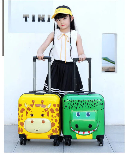 Children's Trolley Case Universal Wheel Cartoon Animal Portable Luggage Multi Function Boarding Case