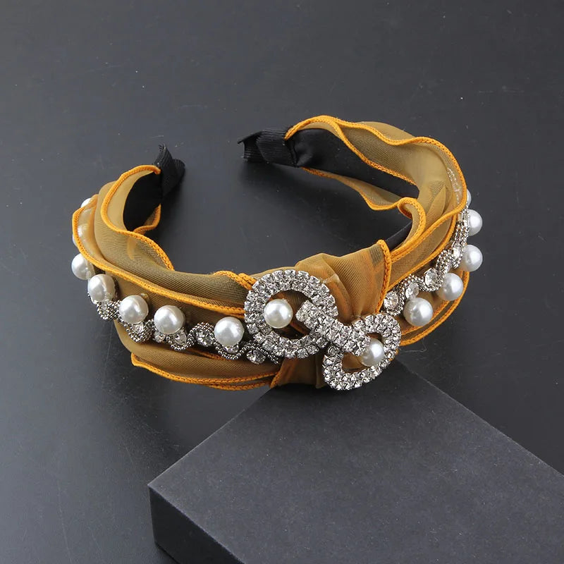 Gorgeous Personality Rhinestone Headwear Fashion Hairband Luxury Baroque Rhinestone Headband Wedding Ladies Bridal Hair