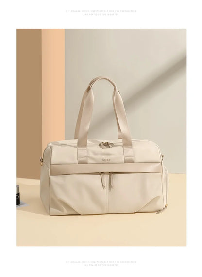 GOLF Travel Bag Hand Luggage Women Duffle Bag with Shoe Compartment Foldable Nylon Travel Handbag Lightweight Dry Wet Separation