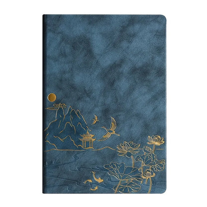 Notebook Set Single Book and Set Selection, Skin Feel and Color Changing PU Material Cover A5 Work Notebook Gift Box Set