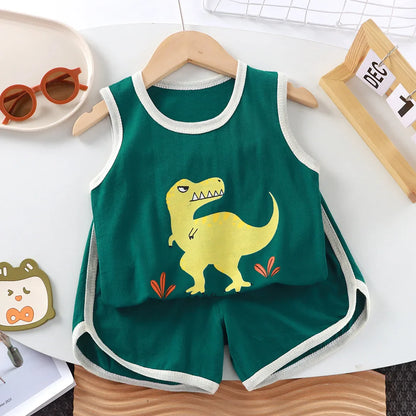 Summer baby boy clothes outfits sets vest T-shirt top+shorts sports suit for toddler infant boys clothing baby wear sets coats