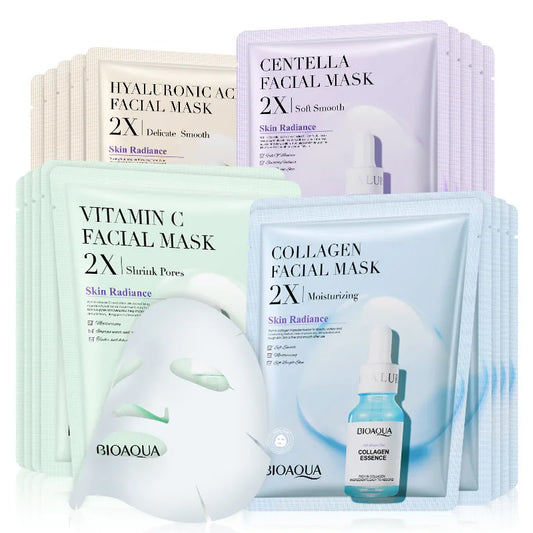 BIOAQUA Centella Collagen Face Mask Moisturizing Refreshing Sheet Masks Hyaluronic Acid Facial Mask Skin Care Products