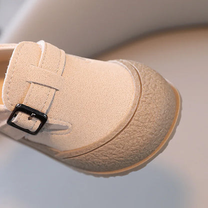 Kids Casual Shoes Round Toe Soft Sole Toddler Shoes Spring Autumn New Non-slip Children Leather Shoe Vintage Baby Walking Shoes