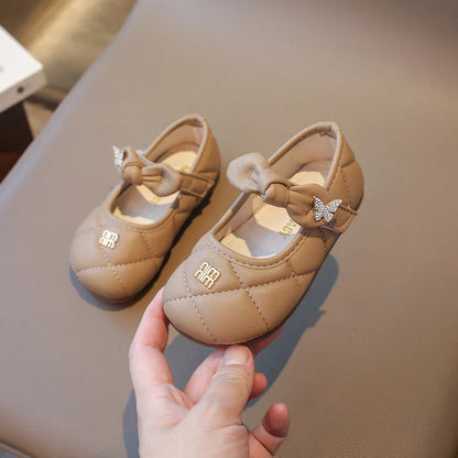 Toddler Little Girl Mary Jane Dress Shoes Ballet Flats for Kids Girl Party School Shoes Bowknot Princess Shoes 21-30