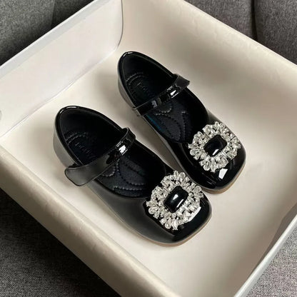 PU Children Leather Shoes Soft Soled Lightweight Shoes Mary Jane Shoe Slip-on Style Girl Princess Shoe Spring Season